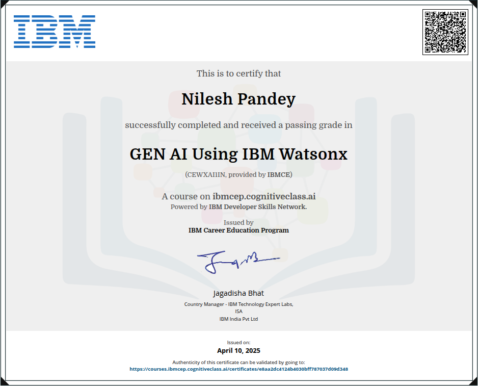 IBM Generative AI Certificate